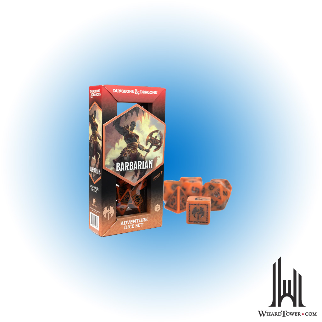 DND ADVENTURE DICE BARBARIAN: ORANGE